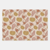 Feuilles d'automne et récolte de citrouilles (Devant)