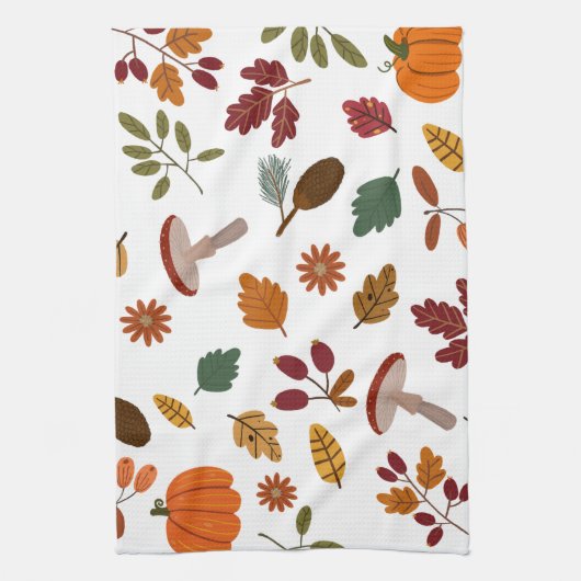 Feuilles d'automne et serviettes de cuisine Motif (Vertical)