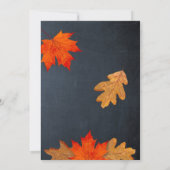 Feuilles d'automne et tableau noir Invitation au r (Dos)