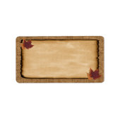 Feuilles d'automne, Étiquette de adresse vierge FA (Devant)