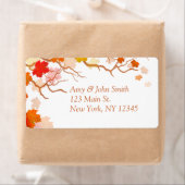 Feuilles d'automne étiquettes d'adresse de retour (En situation)