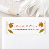 Feuilles d'automne Étiquettes d'adresse de retour (En situation)