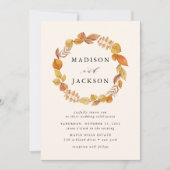 Feuilles d'automne | Faire-part de mariage (Devant)