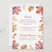 Feuilles d'automne Faire-part de mariage à double  (Dos)