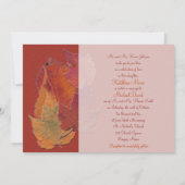 Feuilles d'automne Faire-part de mariage monogramm (Dos)