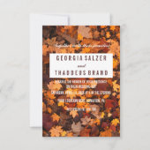 Feuilles d'automne Faire-part de mariage texturé (Devant)
