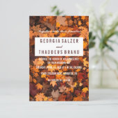 Feuilles d'automne Faire-part de mariage texturé (Debout devant)
