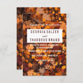 Feuilles d'automne Faire-part de mariage texturé (Devant / Derrière)