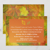 Feuilles d'automne - Faire-part Mariage (Devant / Derrière)
