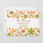 Feuilles d'automne Faire-part mobile (Devant)