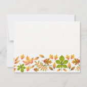 Feuilles d'automne Faire-part mobile (Dos)