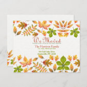 Feuilles d'automne Faire-part mobile (Devant / Derrière)