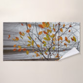 Feuilles d'automne feuilles de forêt tombées (Serviette de bain)