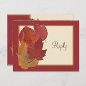 Feuilles d'automne II Carte RSVP 2 (Devant / Derrière)