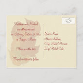 Feuilles d'automne II Enregistrer la date Carte po (Dos)