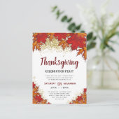 Feuilles d'automne | Invitation au dîner de Thanks (Debout devant)