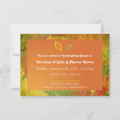 Feuilles d'automne - Invitation au dîner de Thanks (Devant)