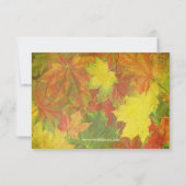 Feuilles d'automne - Invitation au dîner de Thanks (Dos)