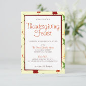 Feuilles d'automne : Invitation de Thanksgiving Cu (Debout devant)