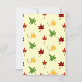 Feuilles d'automne : Invitation de Thanksgiving Cu (Dos)