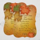 Feuilles d'automne Invitation Mariage de automne (Devant / Derrière)