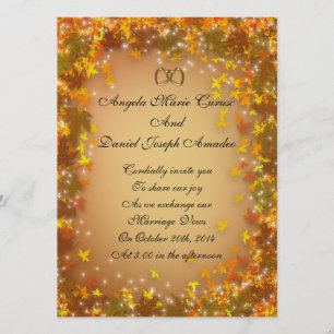 Feuilles d'automne Invitation Mariage de automne
