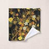 Feuilles d'automne japonaises Antique botanique (Gant de toilette)