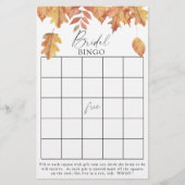 Feuilles d'automne - Jeux de bingo de douche nupti (Devant)