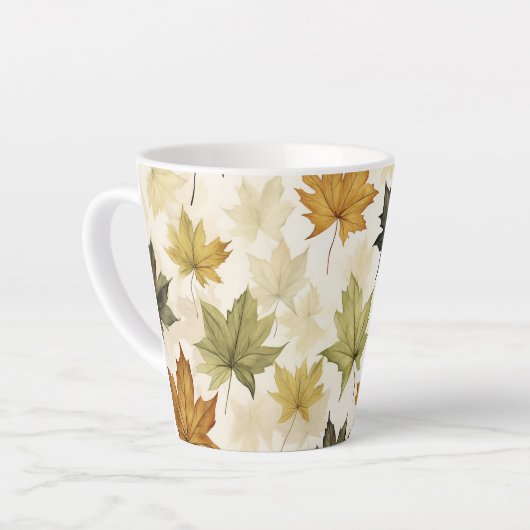 Feuilles d'automne Latte Mug (Angle gauche)