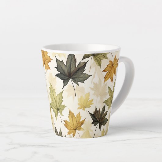 Feuilles d'automne Latte Mug (Angle droit)