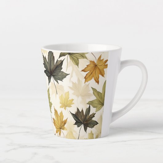 Feuilles d'automne Latte Mug (Droite)