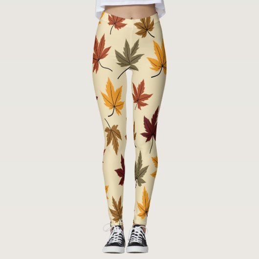 feuilles d'automne Leggings (Devant)