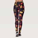 Feuilles d'automne Leggings<br><div class="desc">Baisse des feuilles d'automne Motifs Leggings</div>