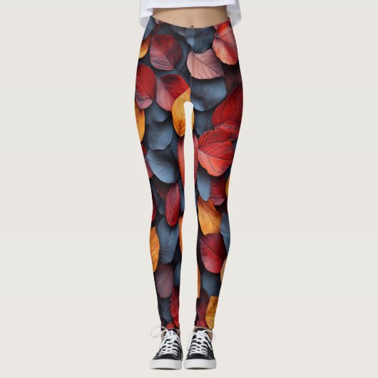 Feuilles d'automne Leggings (Devant)