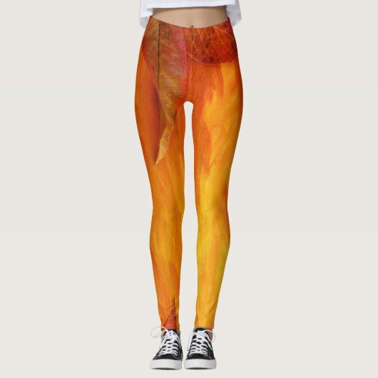 Feuilles d'automne Leggings (Devant)