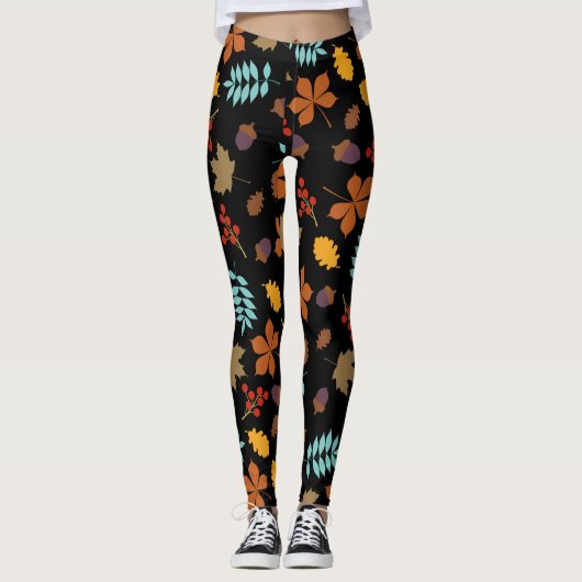 Feuilles d'automne Leggings (Devant)