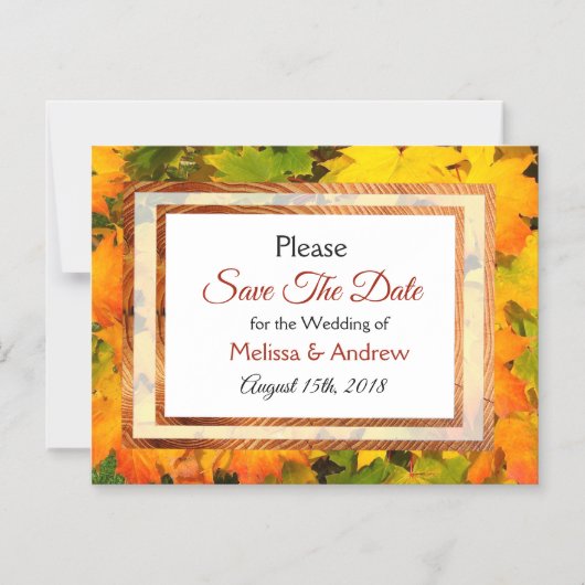 Feuilles d'automne Magnétique Enregistrer la carte (Recto)