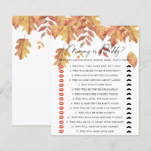 Feuilles d'automne - maman ou papa jeu de baby sho