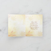 Feuilles d'automne Merci pour le mariage (Intérieur)