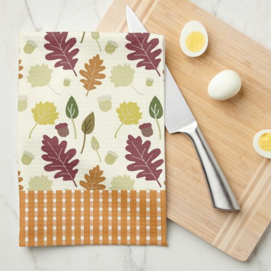 Feuilles d'automne Microfibre Serviette de cuisine (Quart Plié)