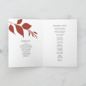 Feuilles d'automne Modèle du programme de mariage  (Intérieur)