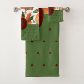 Feuilles d'automne monogrammes Automne Rouge Vert  (En situation)