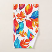 Feuilles d'automne Motif Abstrait (Serviette à main)