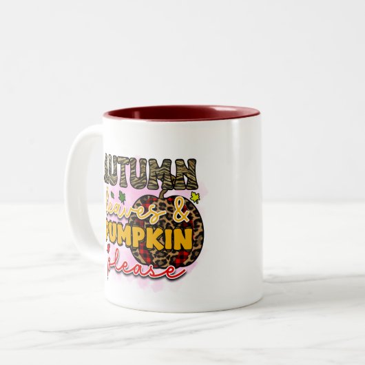 Feuilles d'automne Mug (Devant gauche)