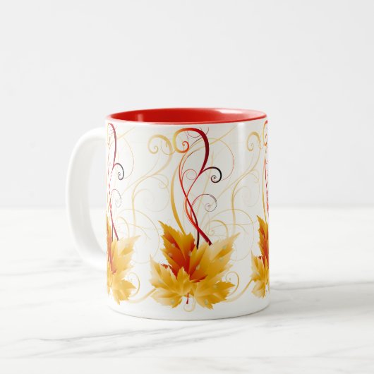 Feuilles d'automne Mug (Devant gauche)