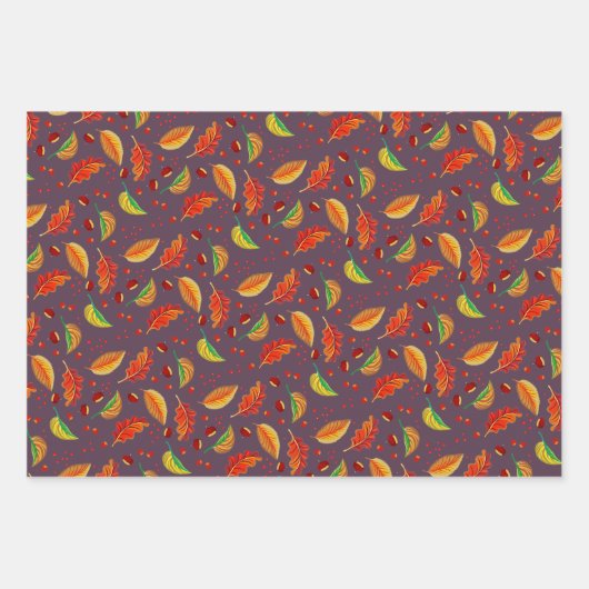 Feuilles d'automne Noix châtaignes Motif Élégant a (Devant)