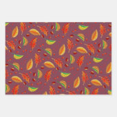 Feuilles d'automne Noix châtaignes Motif Élégant a (Devant 3)