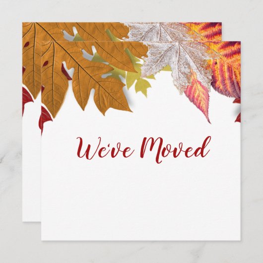 Feuilles d'automne Nous avons déplacé la carte de (Devant / Derrière)