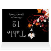 Feuilles d'automne Numéro de table Abstrait (Intérieur Horizontal (haut))
