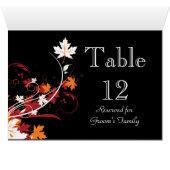 Feuilles d'automne Numéro de table Abstrait (Intérieur Horizontal (Bas))